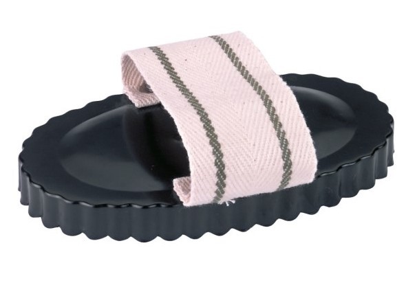 [1816] Etrille ovale zinguée dragonne toile, 3 rangées