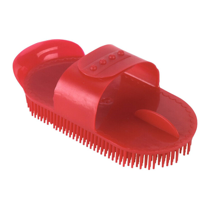 Etrille plastique rouge, dragonne reglable