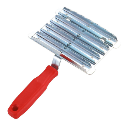 [189] Etrille métallique métal/PP, 8 rangées, équins