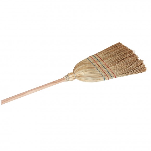 Balai paille de riz 4 coutures avec manche, 135 cm