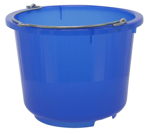 [298800] Seau écurie/chantier bleu transparent, Ø33cm, 12L