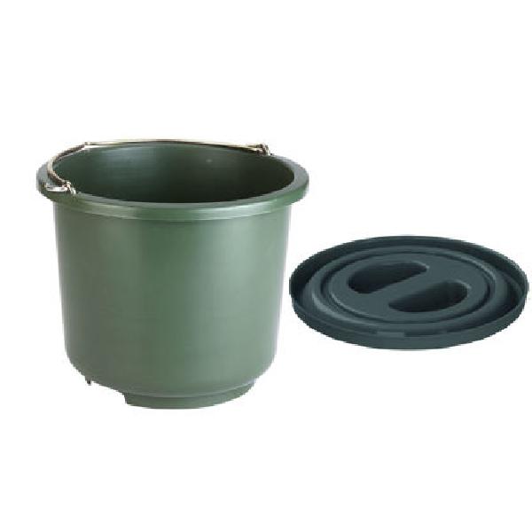 [29881] Seau écurie/chantier vert olive, Ø33cm, 12L