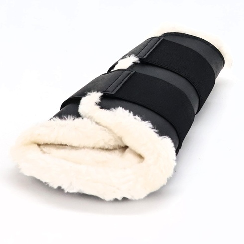 [3210545] Guêtres de dressage Fleece avant, noires, cob
