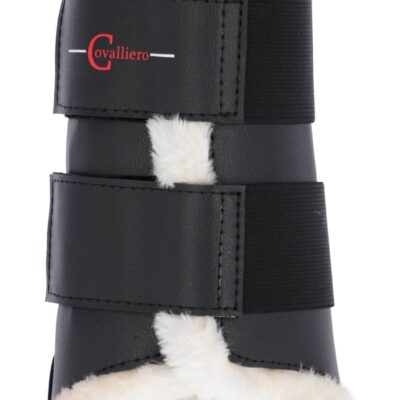 Guêtres de dressage Fleece arrières, noires, full