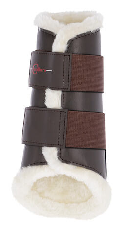 Guêtres de dressage Fleece avant, brunes, full