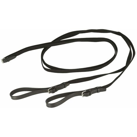 [3211763] Rênes allemandes, noires dédoublées pour former des bou