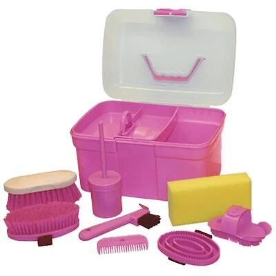 Coffre de pansage complet rose, enfant