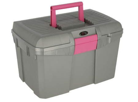 Coffre de pansage Siena gris/rose
