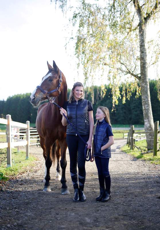 [3221993] Legging Equona enfant, bleu marine, T. 152