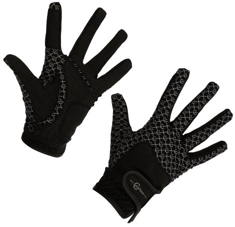 Gants d'équitation Reflective noir, S