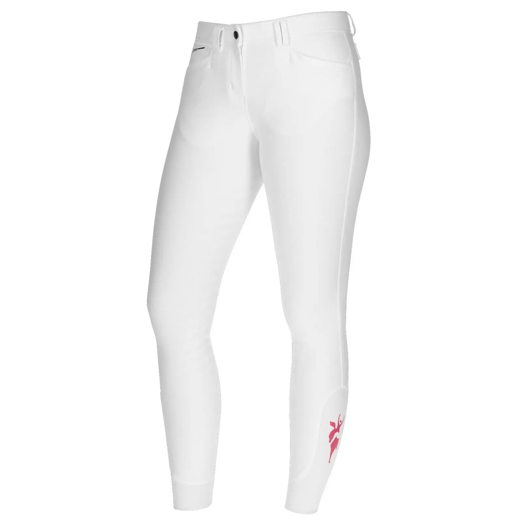 Pant.équit. Janne x PinkRibbon fond intégr. White Pearl t. 46