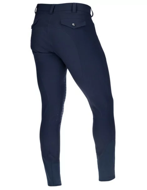 Pant.équit. Techno II hommes bleu foncé, t. 48 basane genou