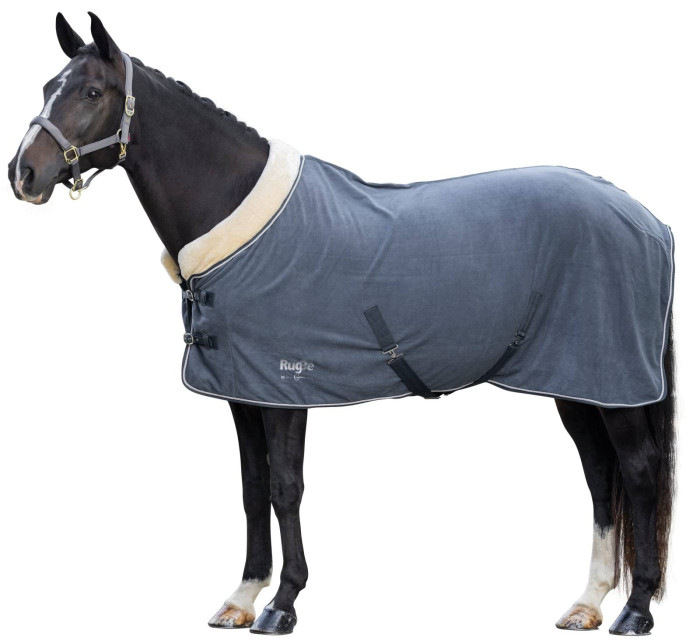 Couv. polaire RugBe Royal graphite, 135 cm