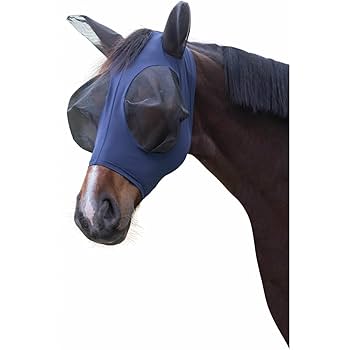 Masque antimouches FinoStretch bleu,cheval
