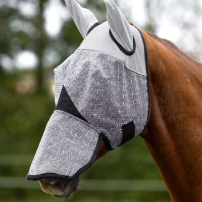 Masque anti-mouche ac protect. gris clair, cheval, protection