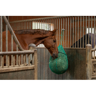 Filet à foin avec anneau, vert ouverture des mailles de 45 x 