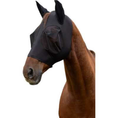 Masque antimouches FinoStretch noir, petit cheval
