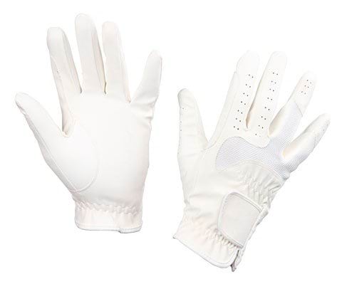 Gants d'équitation Gloria blanc T. S